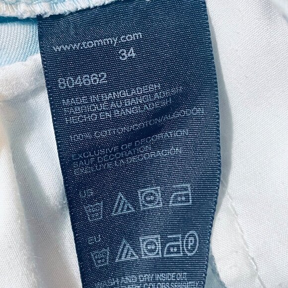 Tommy Hilfiger Men's Light Blue Chino Shorts Size 34 Cotton Casual Summer Wear - Picture 5 of 7